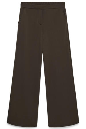 wide leg casual broek - bruin