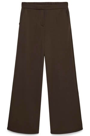 wide leg casual broek - bruin