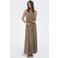 JDY viscose maxi zomerjurk met borduursels - bruin