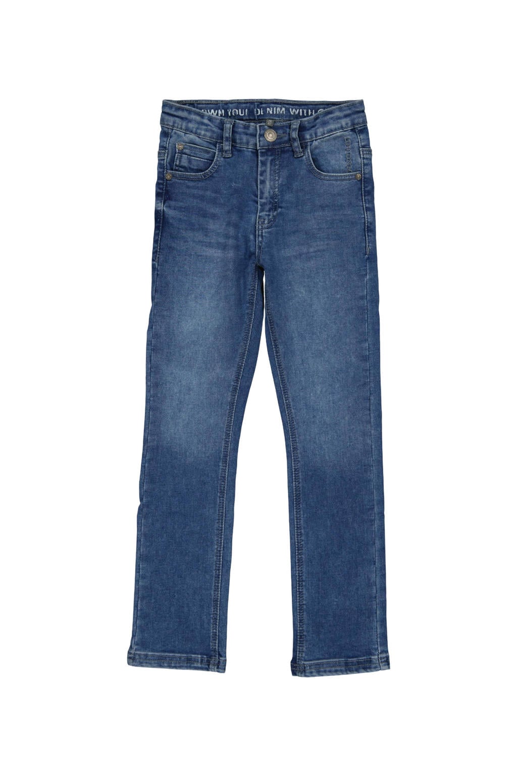 QPI regular fit jeans - donkerblauw