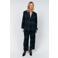 Lollys Laundry oversized geruite blazer - grijs
