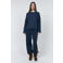 Lollys Laundry loose fit gestreepte broek - donkerblauw