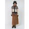 Lollys Laundry wollen gebreid vest met print - beige/bruin