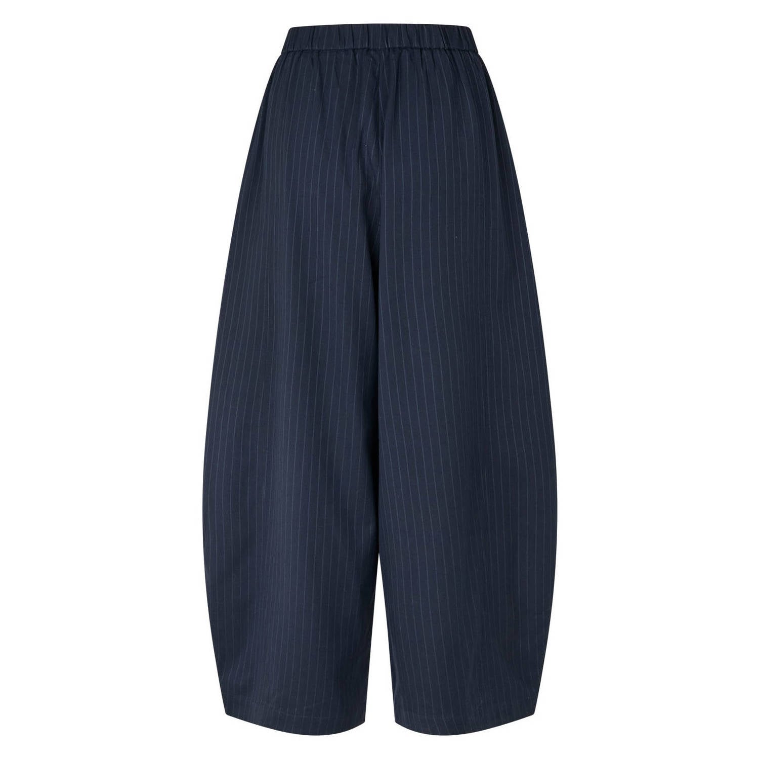 Lollys Laundry ballonbroek met krijtstreep donkerblauw