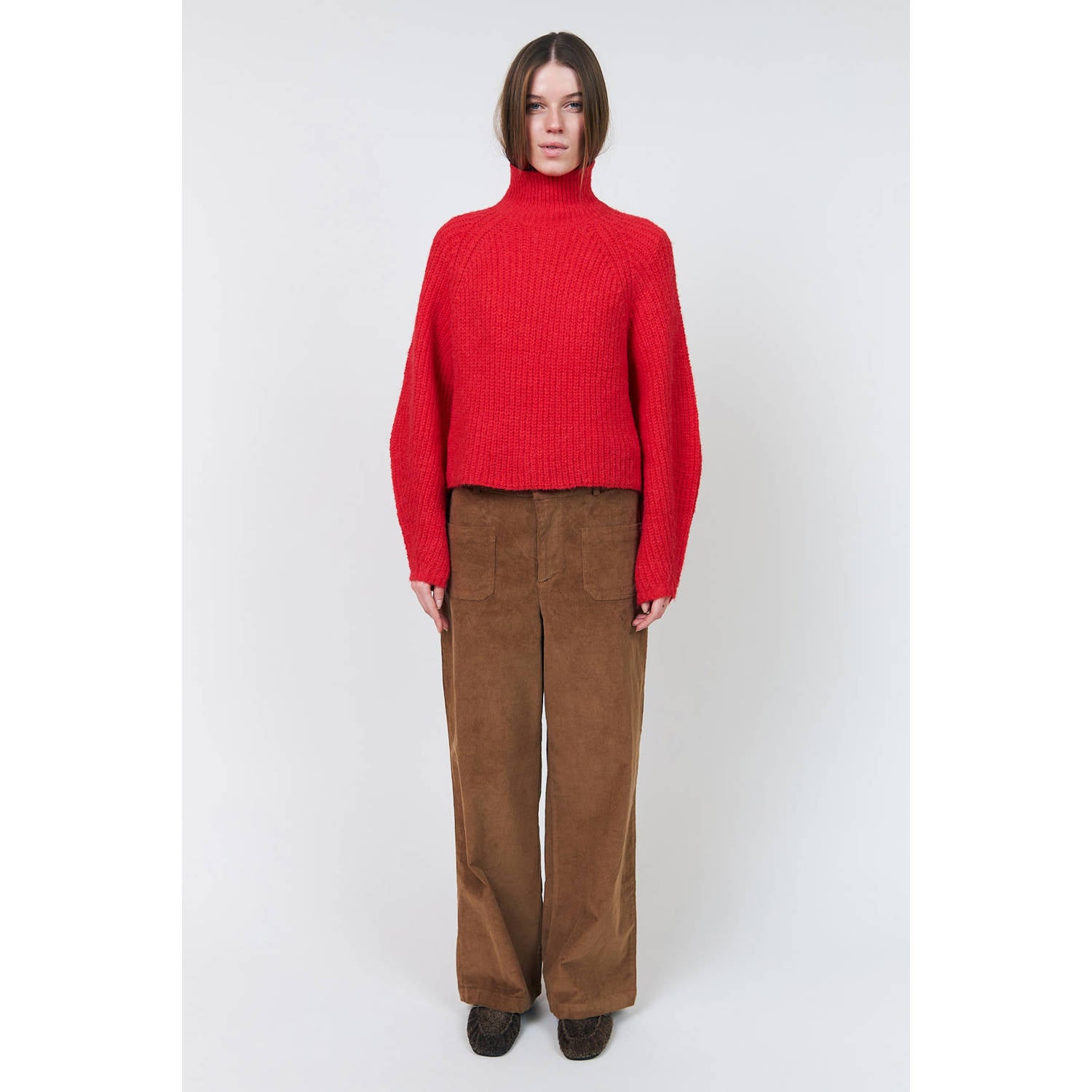Lollys Laundry wide leg broek camel
