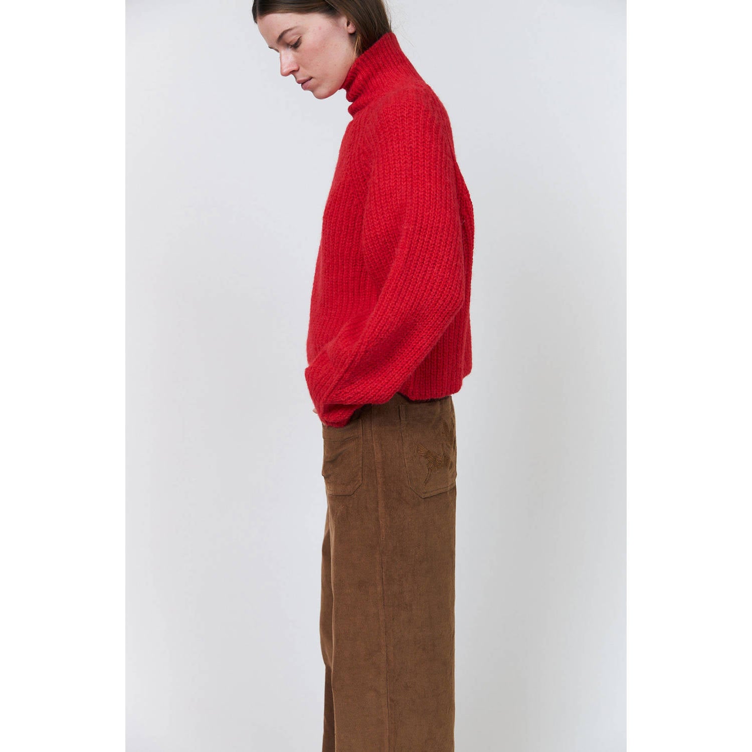 Lollys Laundry wide leg broek camel