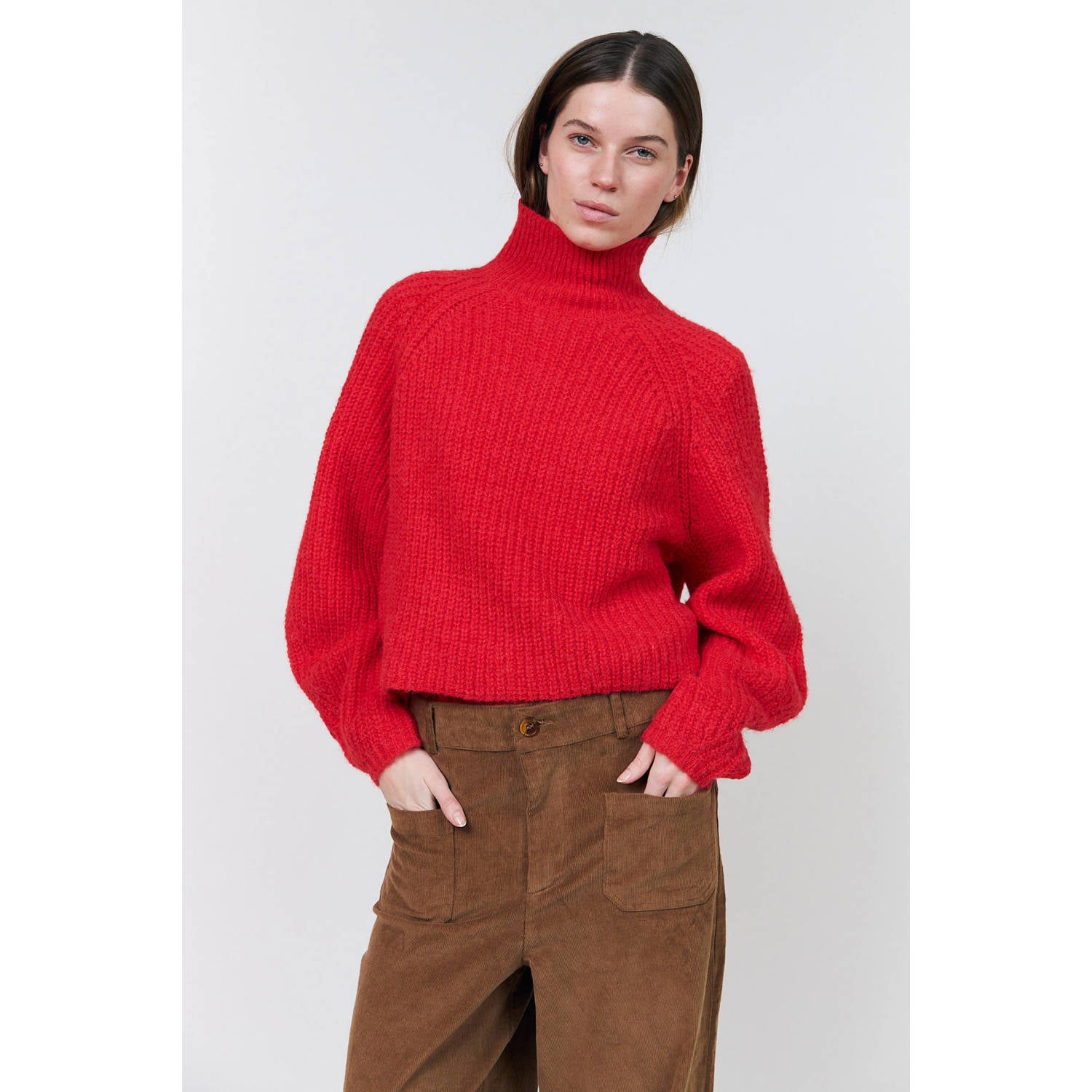 Lollys Laundry wide leg broek camel