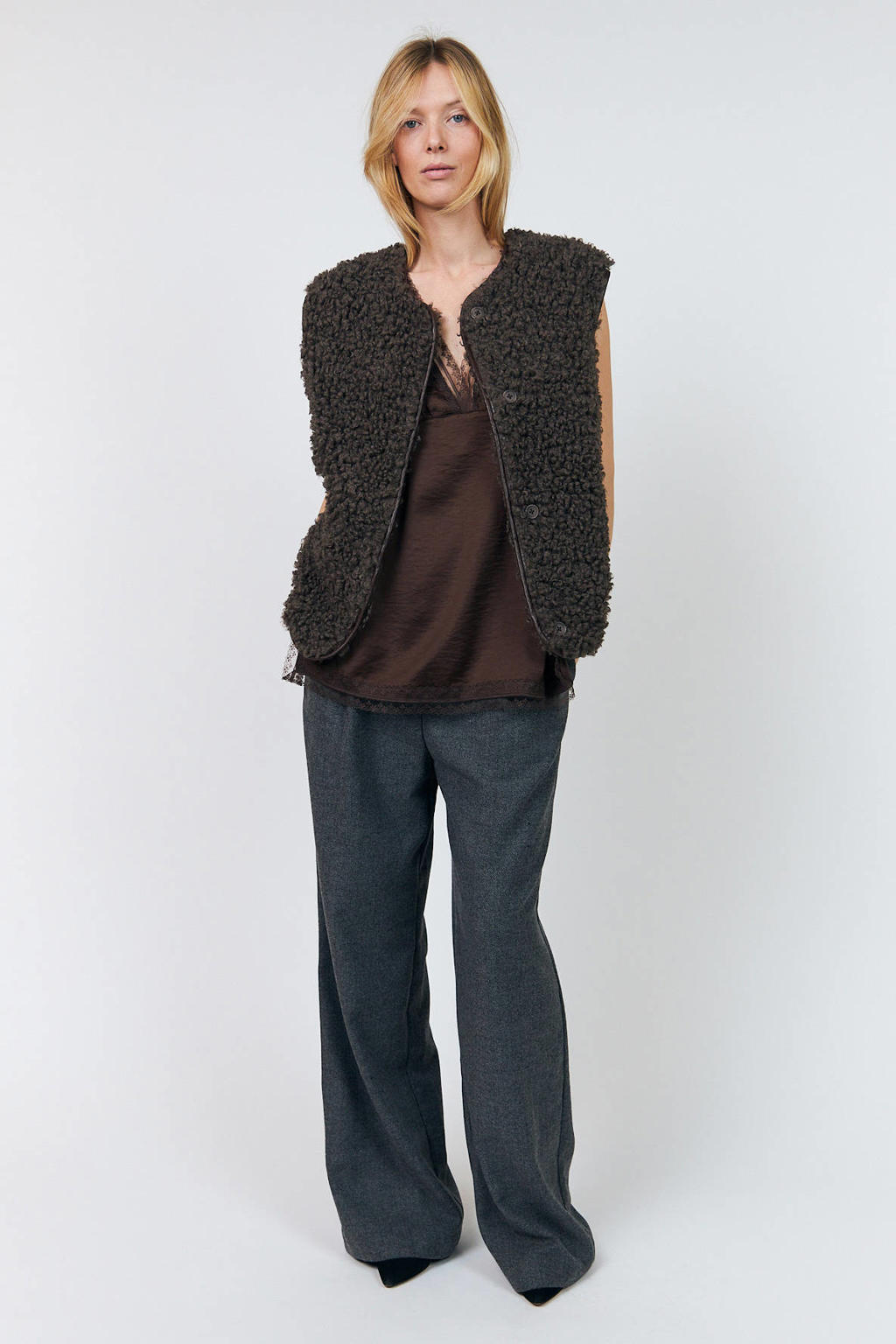 Lollys Laundry gilet - bruin