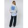 Lollys Laundry sweater met backprint - lichtgrijs