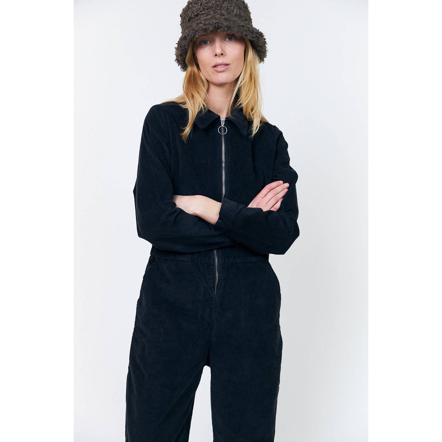 Lollys Laundry jumpsuit donkerblauw