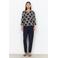 Soyaconcept top met print - donkerblauw