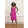 Lofty Manner midi jurk - fuchsia