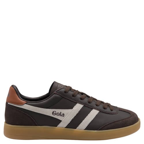 Gola Viper leren sneakers donkerbruin/ecru