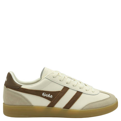 Gola Viper leren sneakers ecru/donkerbruin