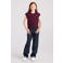 America Today gebreid vest met borduursels - donkerrood