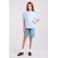 America Today T-shirt met backprint - lichtblauw