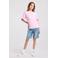 America Today T-shirt met backprint - lichtroze