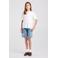 America Today T-shirt met backprint - wit
