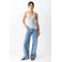 MANGO TEEN wide leg jeans met studs - mediumblauw