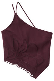 thumbnail: Mango top met borduursels - donkerrood