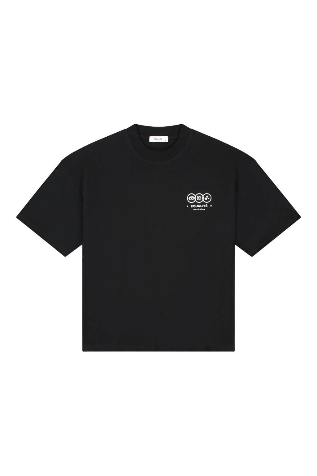 Equalité boxy T-shirt met backprint - zwart