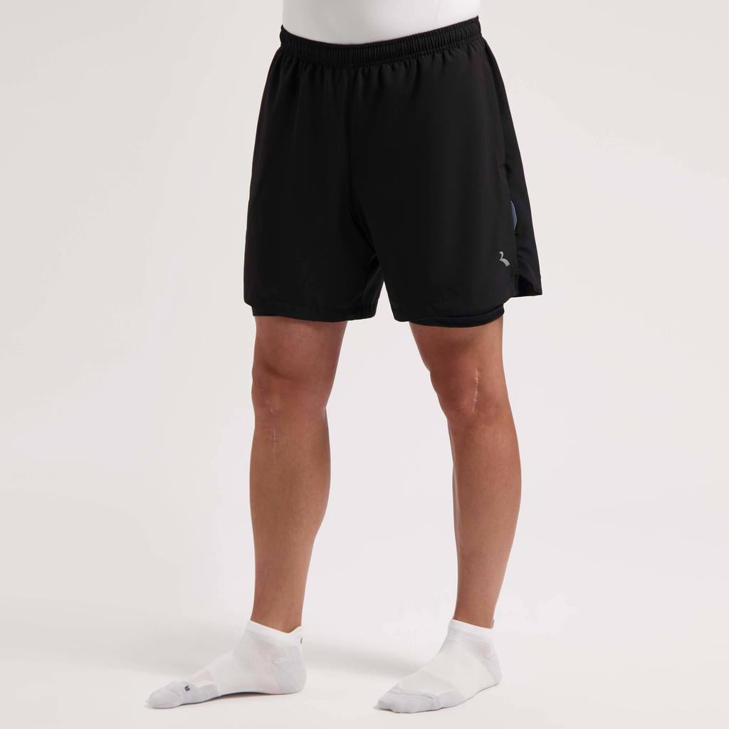 Rogelli Hardloopshort Essential 2-in-1 Zwart
