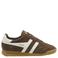 Gola Stadium leren suède sneakers - donkerbruin/wit