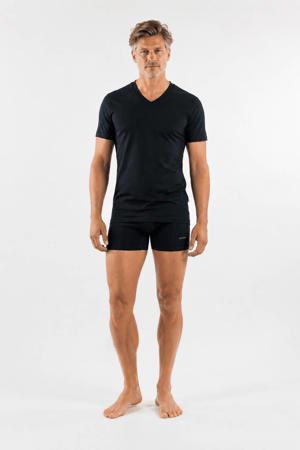 T-Shirt Navy V-Neck Cotton/Lycra 2-Pack