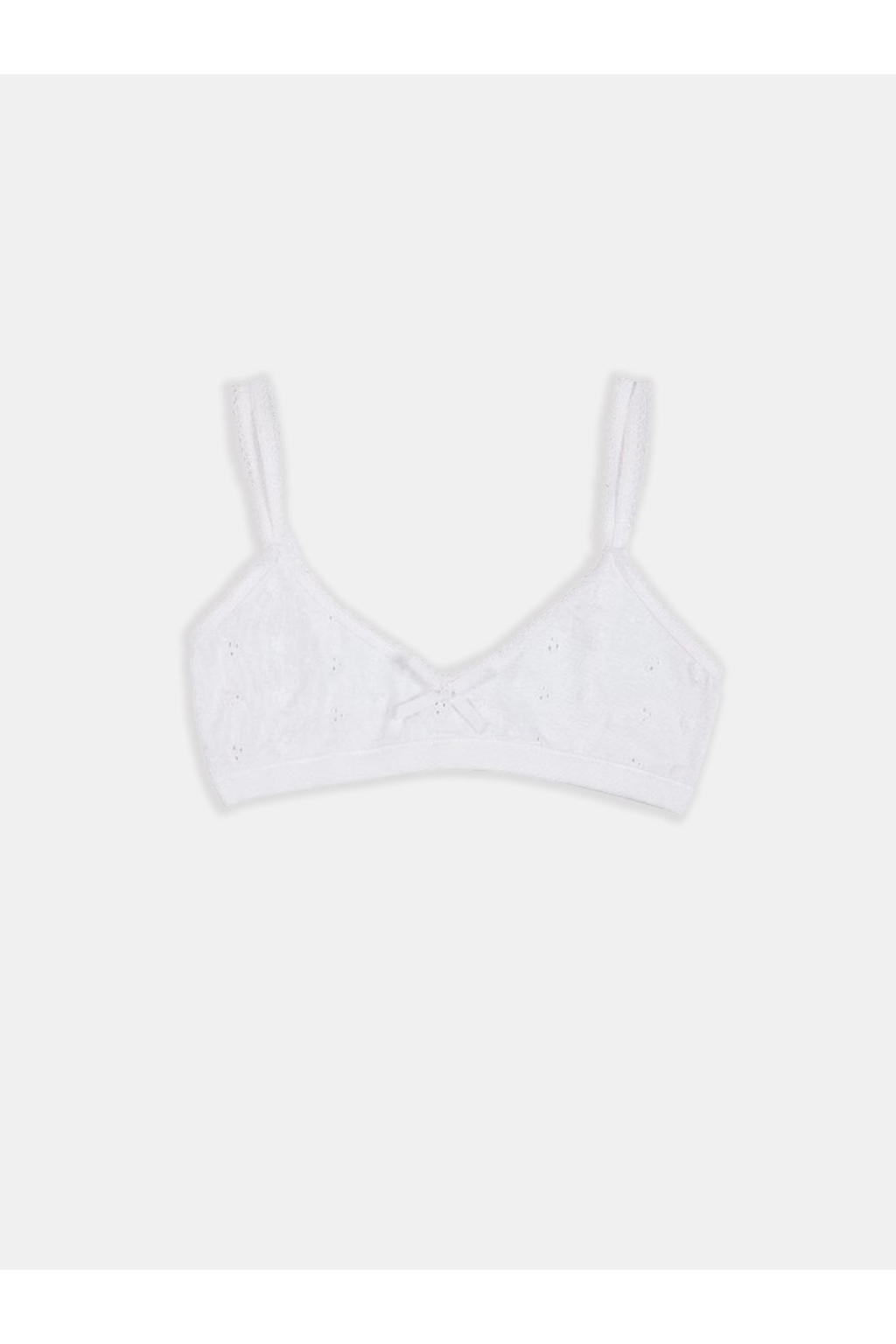 Claesen's Meisjes BH Top - Embroidery Wit