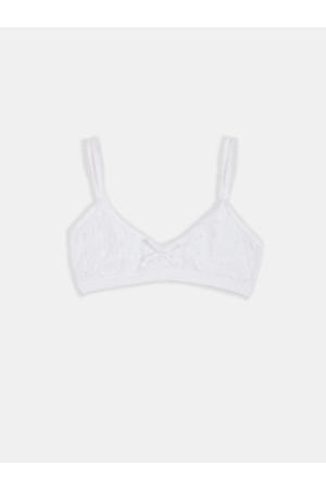 Meisjes BH Top - Embroidery Wit