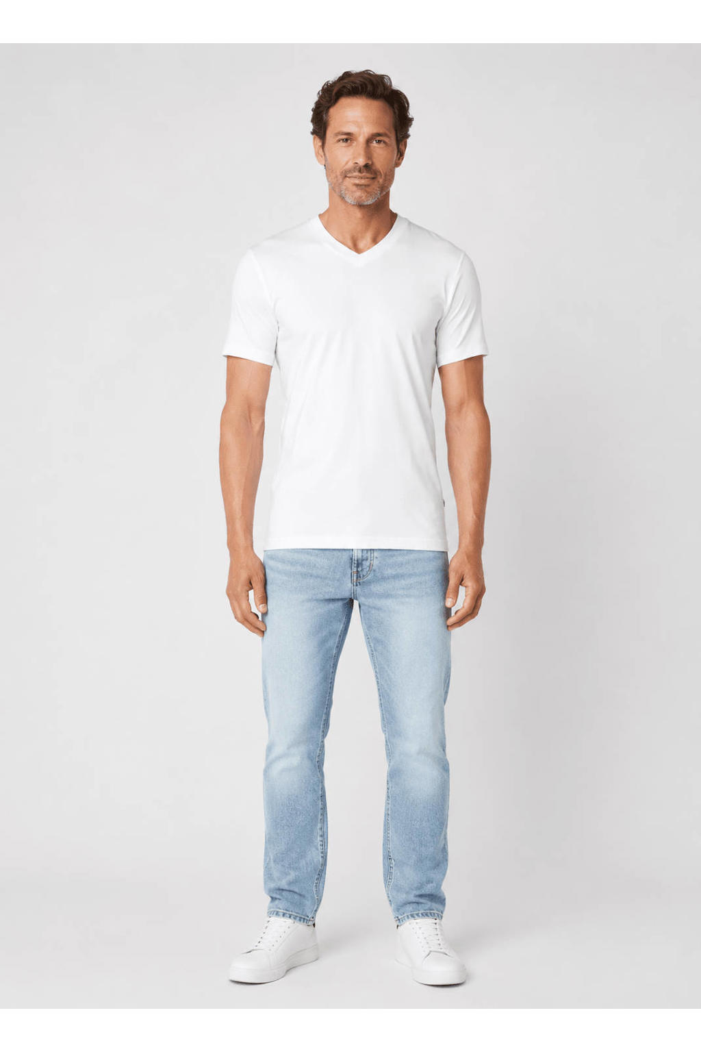 Claesen's T-Shirt Navy V-Neck Cotton/Lycra 2-Pack