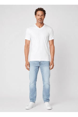 T-Shirt Navy V-Neck Cotton/Lycra 2-Pack