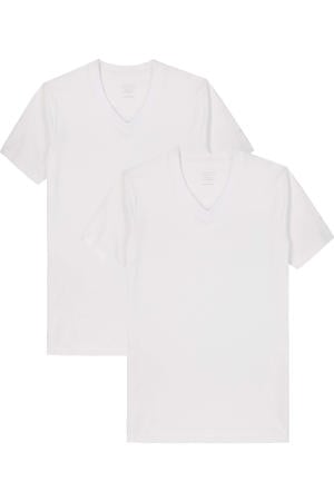 Claesen's® - T-Shirt Wit V-Neck Cotton/Lycra 2-PackCL 1223-White-XXL