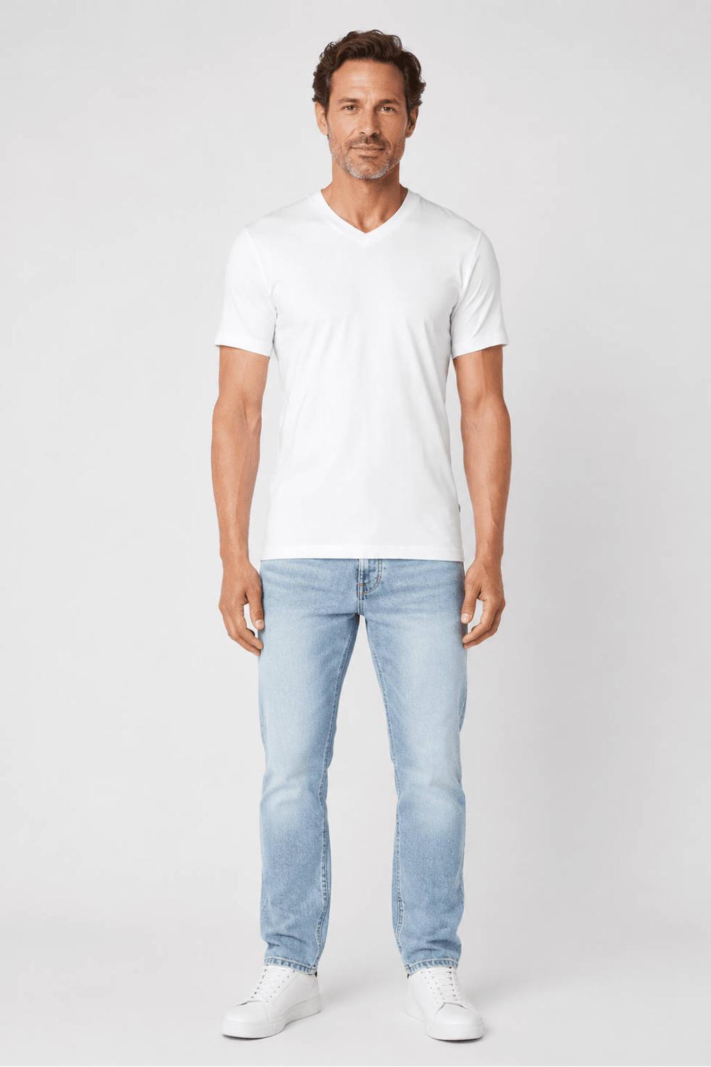 Claesen's T-Shirt Navy V-Neck Cotton/Lycra 2-Pack