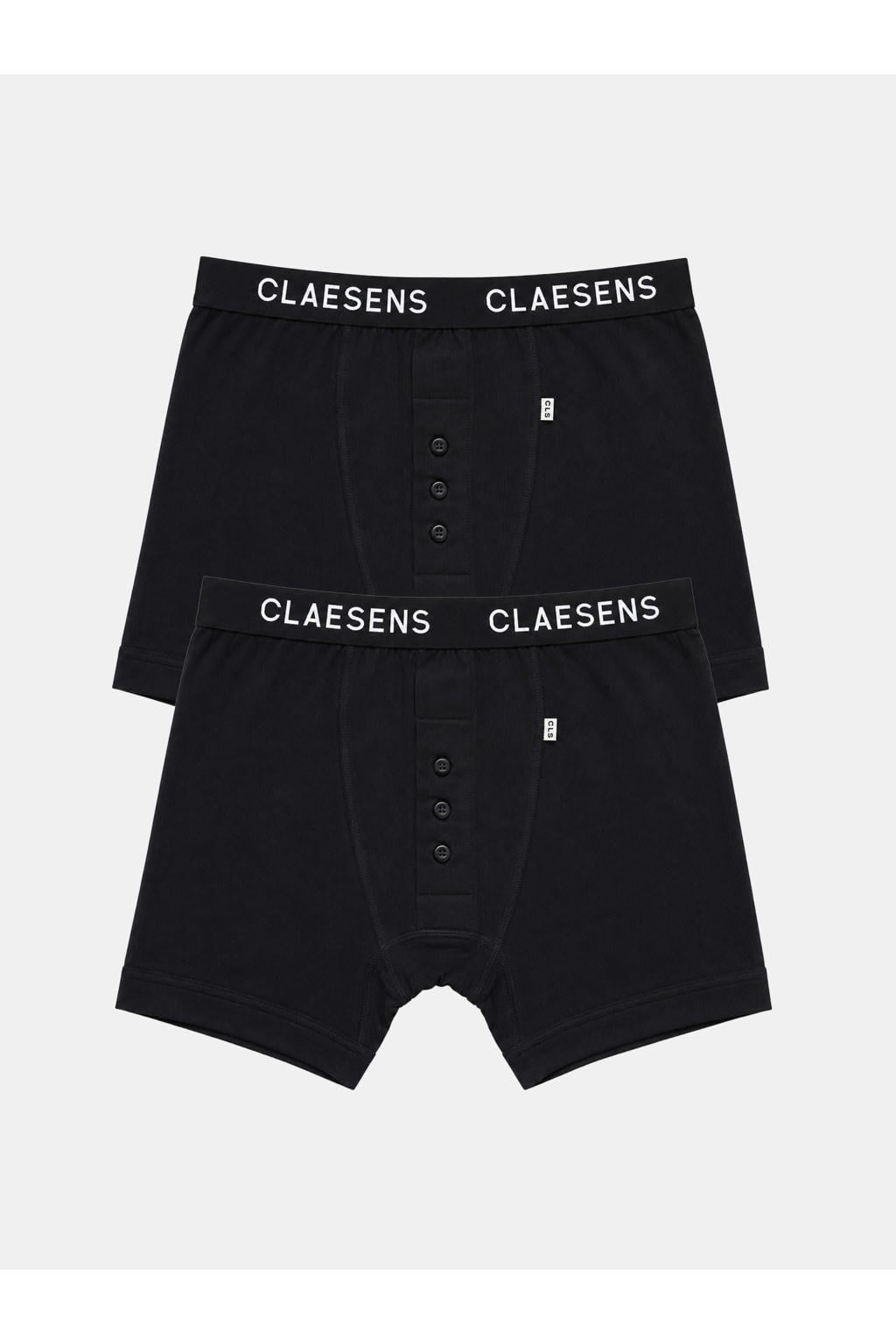 Claesen's Boxershorts Wit Rib 2-Pack