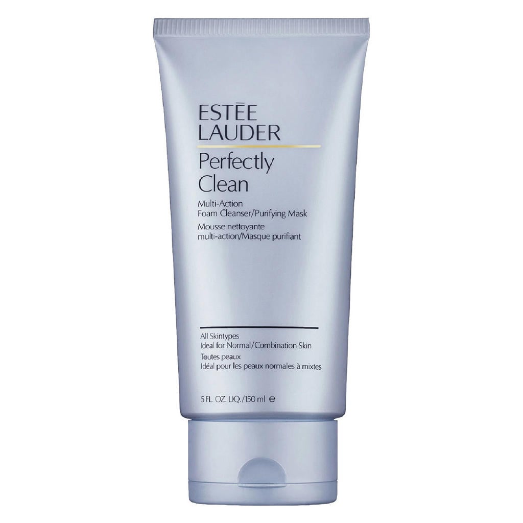 Estée Lauder Perfectly Clean Multi-Action Foam Cleanser/Purifying Mask voor Alle Huidtypes Ideaal voor Normale/Gemengde Huid