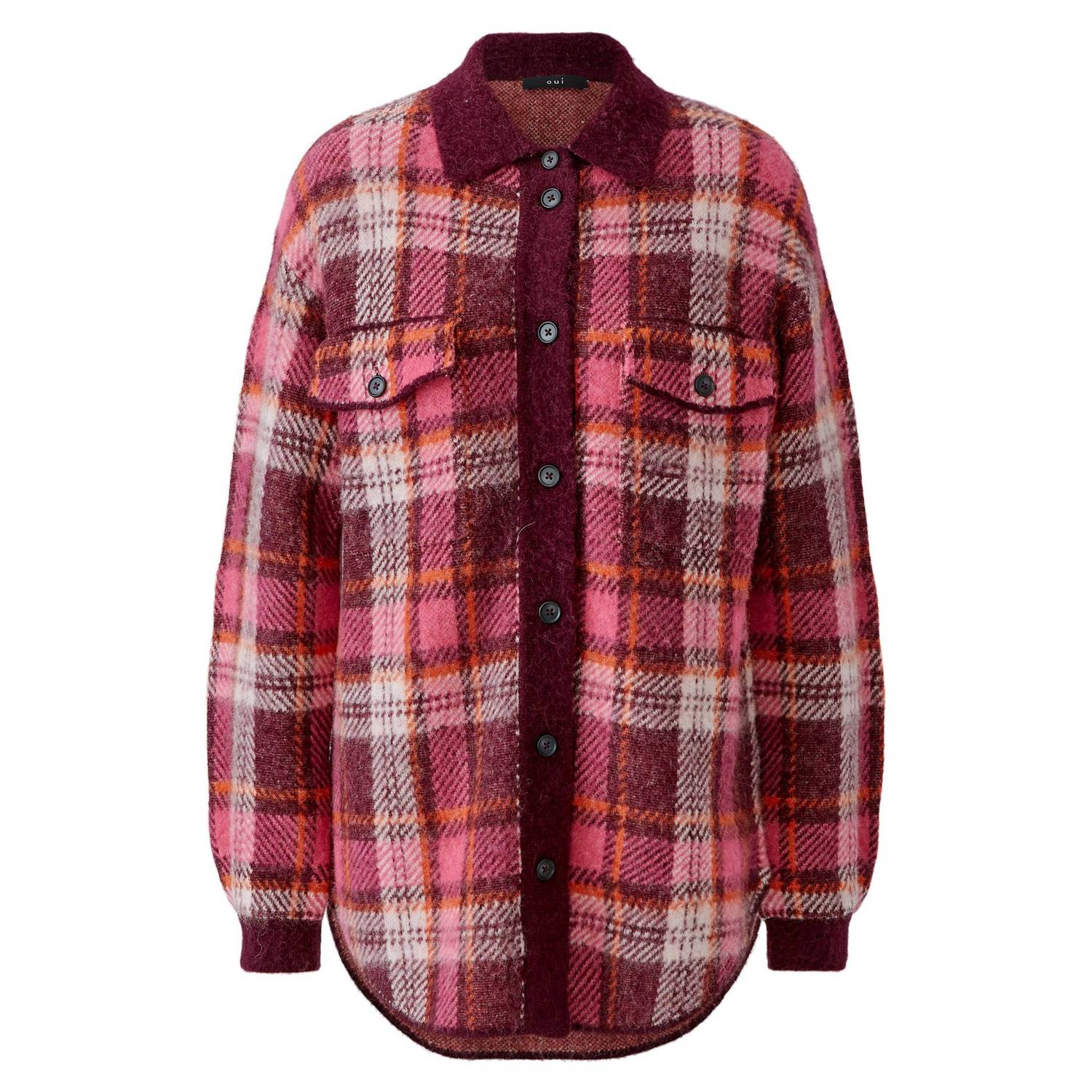 OUI blouse rood roze wit