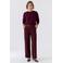 OUI wide leg broek - donkerrood