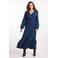 Didi blousejurk met borduursels en ceintuur - donkerblauw