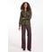 Didi gestreepte blouse met borduursels - donkergroen/paars