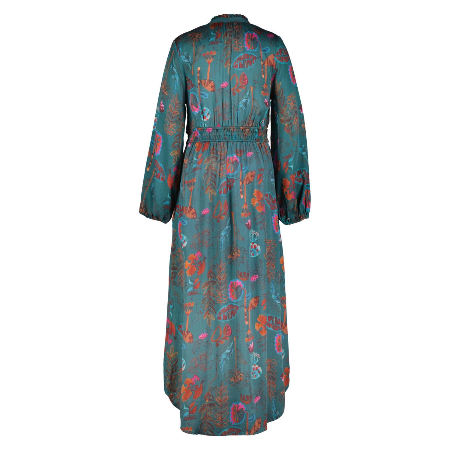 Didi gebloemde maxi jurk blauw