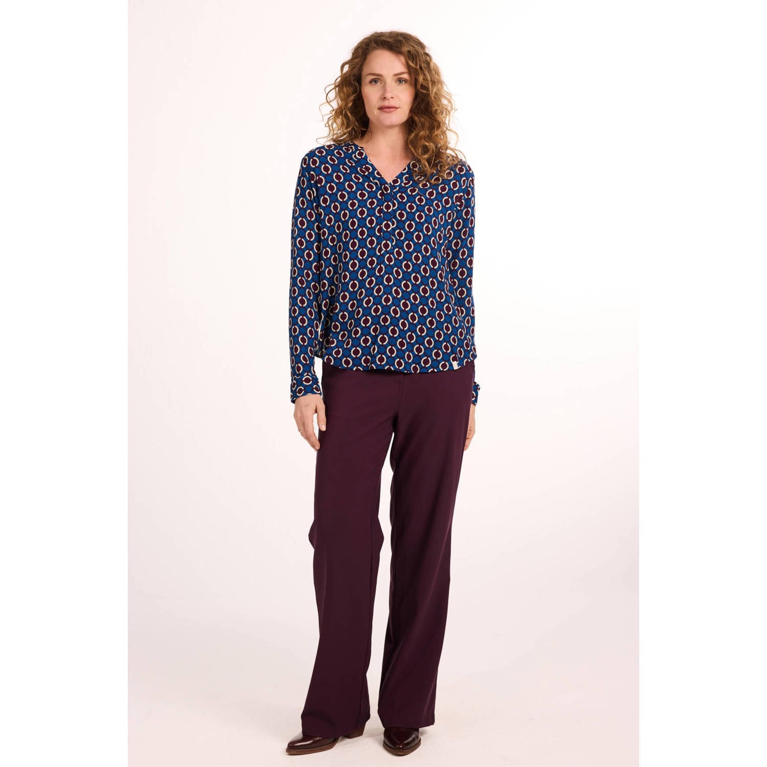 Didi blouse met print blauw