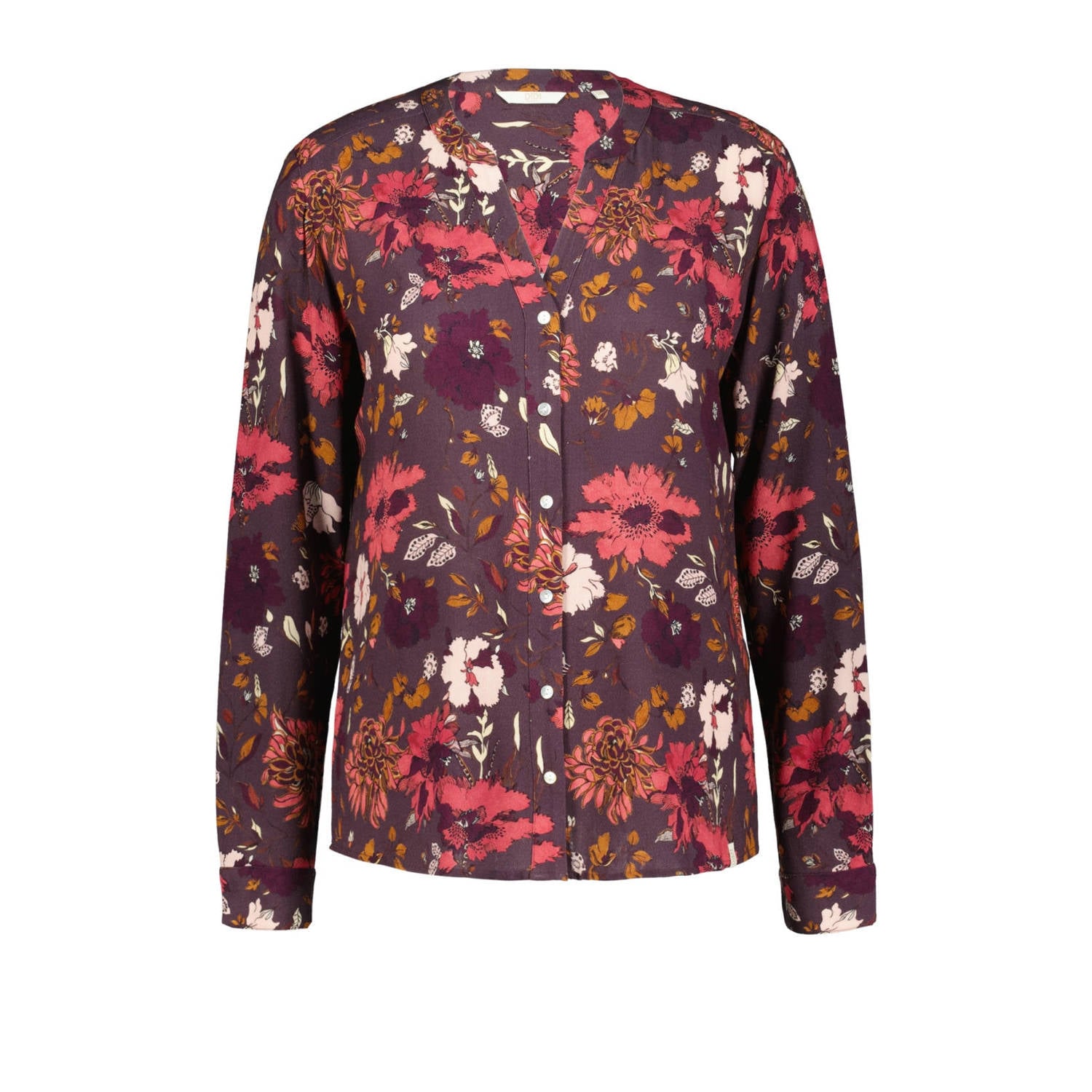 Didi gebloemde blouse donkerpaars