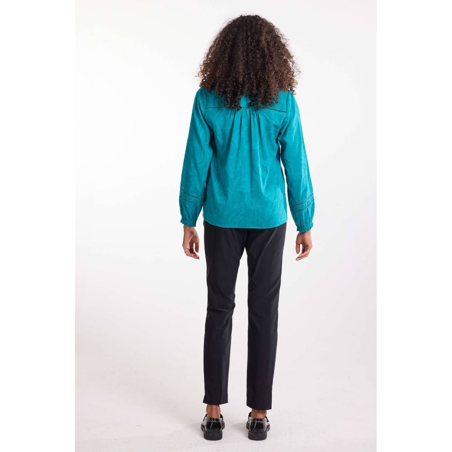 Didi blouse met print turquoise