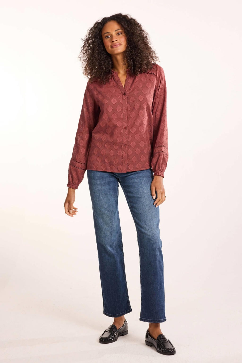 Didi blouse met print - oudroze