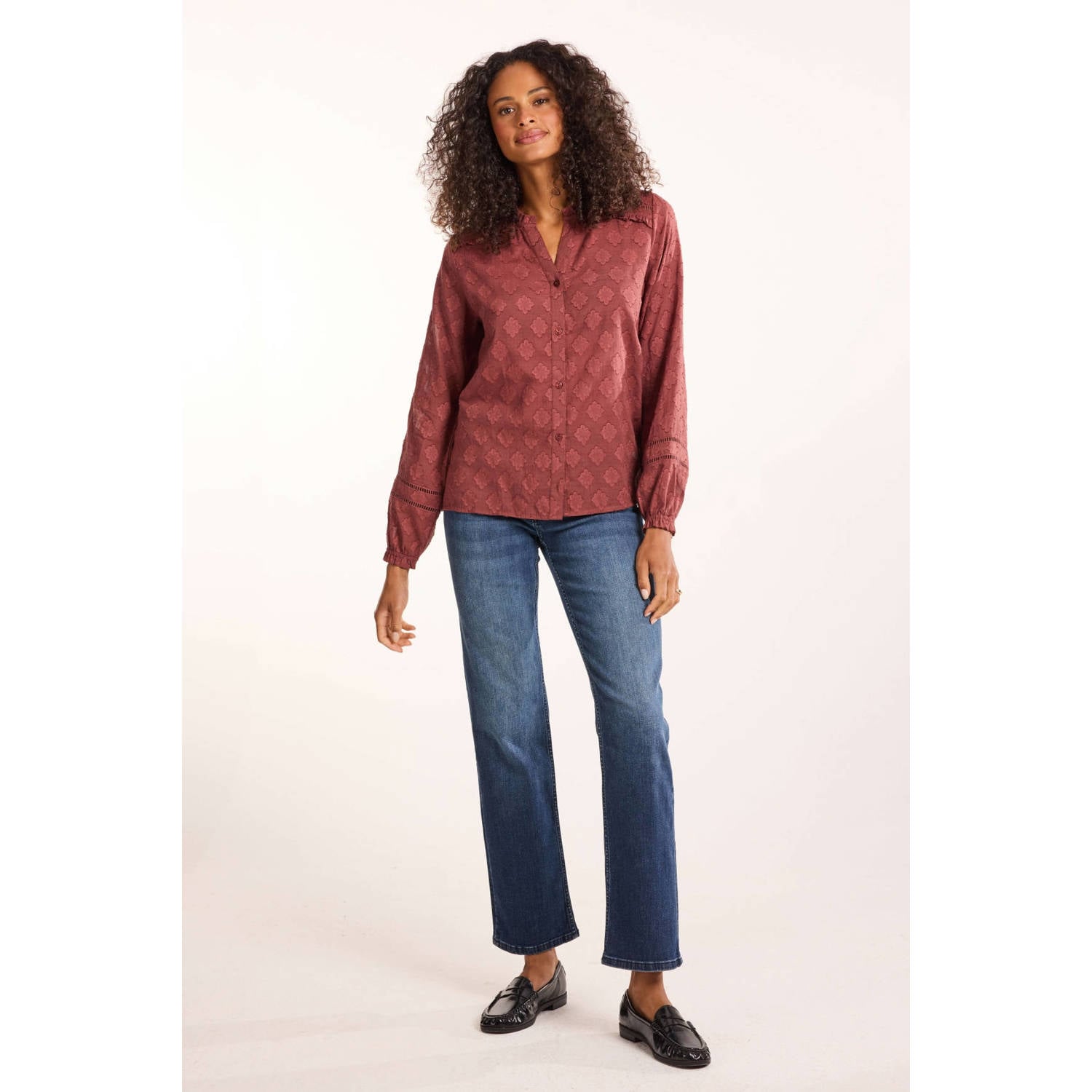 Didi blouse met print oudroze