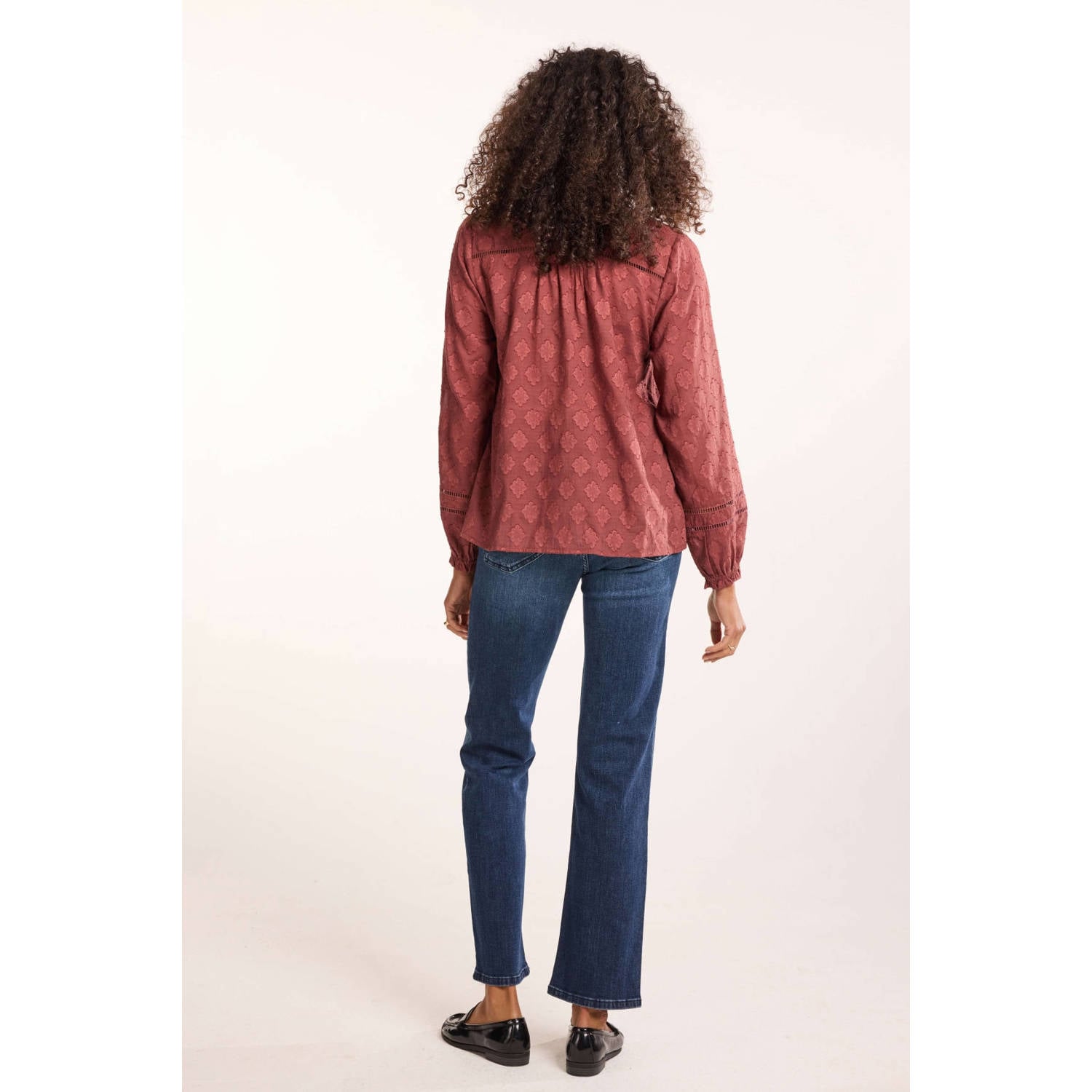 Didi blouse met print oudroze