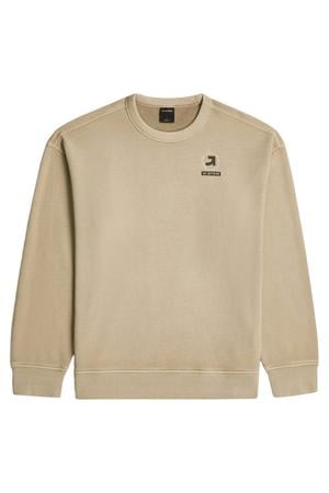 relaxed fit sweater met backprint - beige