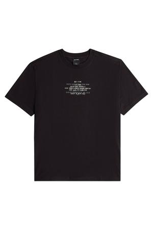 denim relaxed fit T-shirt met print - zwart