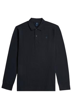 Dunda denim slim fit polo - donkerblauw